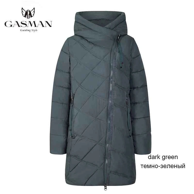 GASMAN 2022 Fashion Women Hooded Parka Down Winter Brand For Down Jacket Women Winter Thick Overcoat Women Jacets and Coat 18806