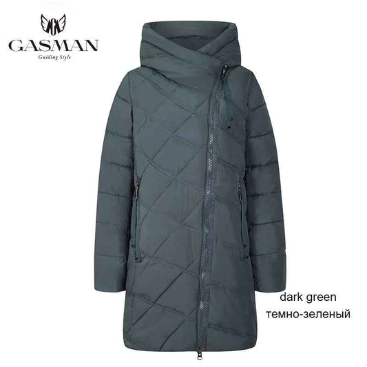 GASMAN 2022 Fashion Women Hooded Parka Down Winter Brand For Down Jacket Women Winter Thick Overcoat Women Jacets and Coat 18806