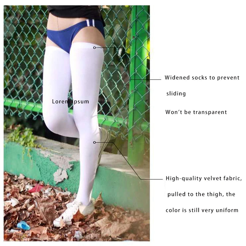 Japanese student socks cheerleading socks gym socks velvet stockings 70cm stockings cosplay socks lengthened