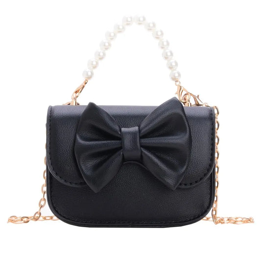 New Style Mini Fashion Messenger Bag for Girls Children's PU Shoulder Bag with Zipper Closure Solid Color Coin Purse