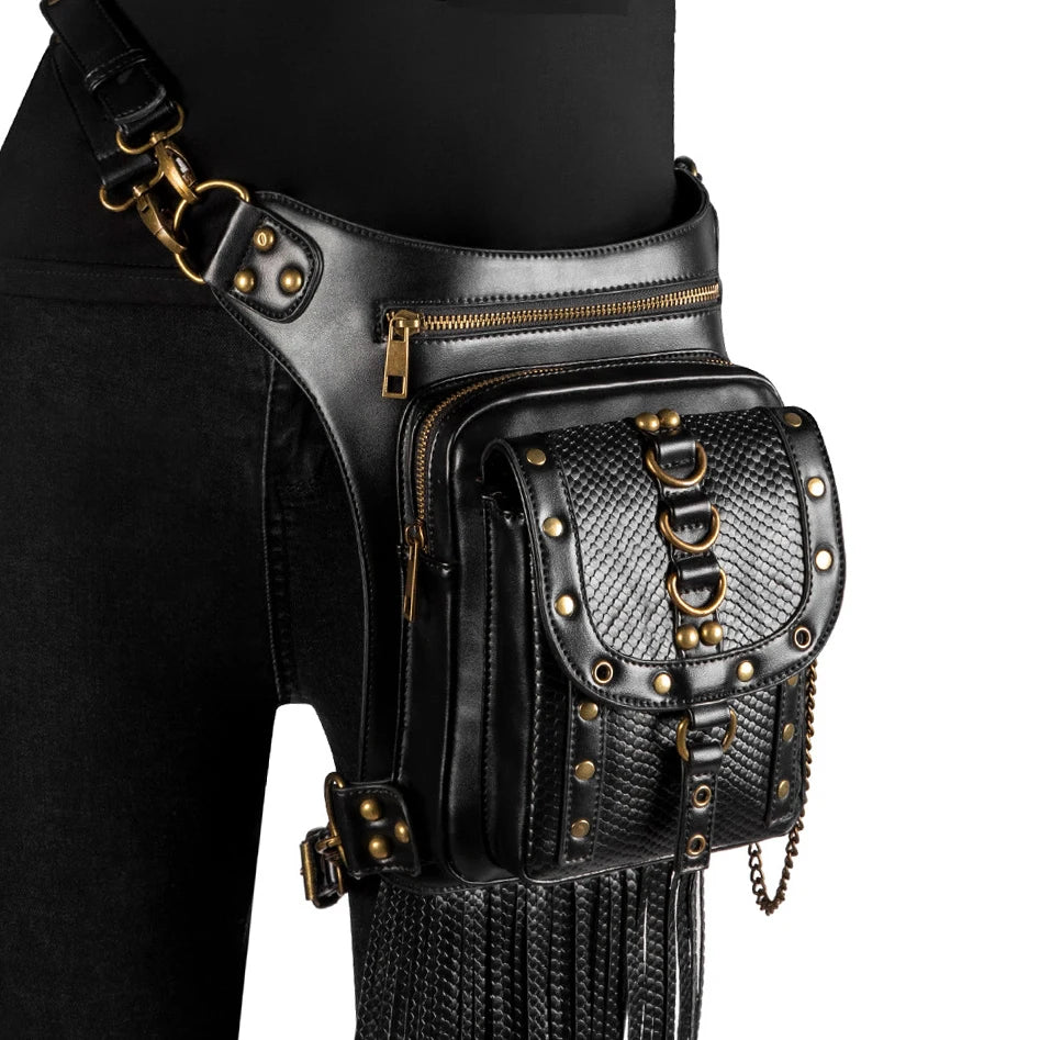European Brand Design Chain Motorcycle Bags Women Clothing Shoulder Rivet Zipper Jacket Bag Messenger Bag Women Leather Handbags