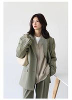 CHIC VEN Korean Autumn Winter Women's Sports Coat Casual Loose V-neck Sweatshirt for Women Thick Warm Tops Office Lady Female