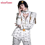 Miccostumes Men's Golden Wind Cosplay Costume Top and Pants Full Sets for Halloween Costume