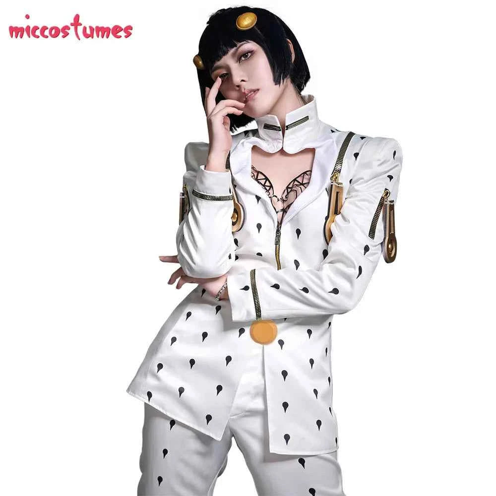 Miccostumes Men's Golden Wind Cosplay Costume Top and Pants Full Sets for Halloween Costume