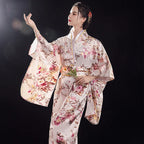 Traditional Japanese Yukata Kimono with Obi - Women's Evening Dress