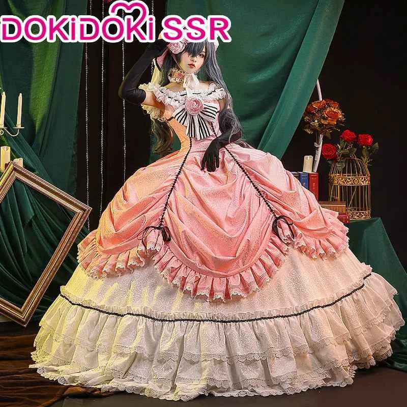 DokiDoki-SSR Ciel Phantomhive Cosplay Women Evening Dress Bustle Costume