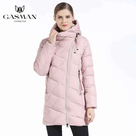 GASMAN 2022 Fashion Women Hooded Parka Down Winter Brand For Down Jacket Women Winter Thick Overcoat Women Jacets and Coat 18806