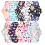 8pcs/Set 7pcs Cloth Menstrual Pad Mama Sanitary Reusable Soft Washable Charcoal Period Napkins +1pc Bonus Free Mini Wet Bag