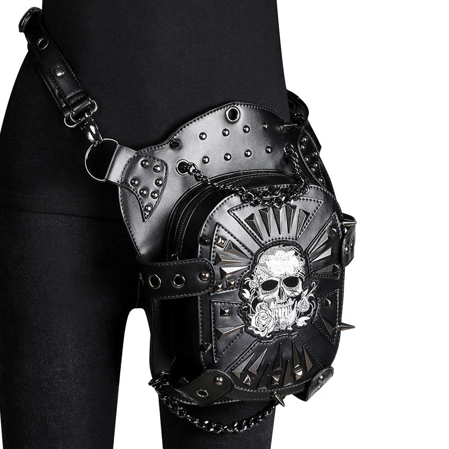 European Brand Design Chain Motorcycle Bags Women Clothing Shoulder Rivet Zipper Jacket Bag Messenger Bag Women Leather Handbags