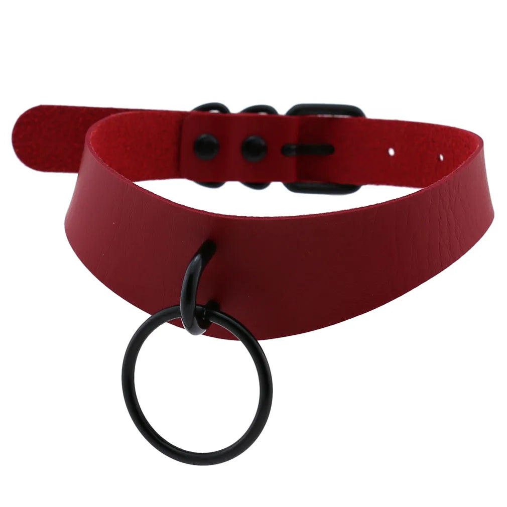Punk Black Metal Tassel Red Choker Necklace Sexy Spiked Neck Strap Clavicle Collar Men Necklaces Hollween Women Y2K Jeweley Gift SS69 8.69 P028 red