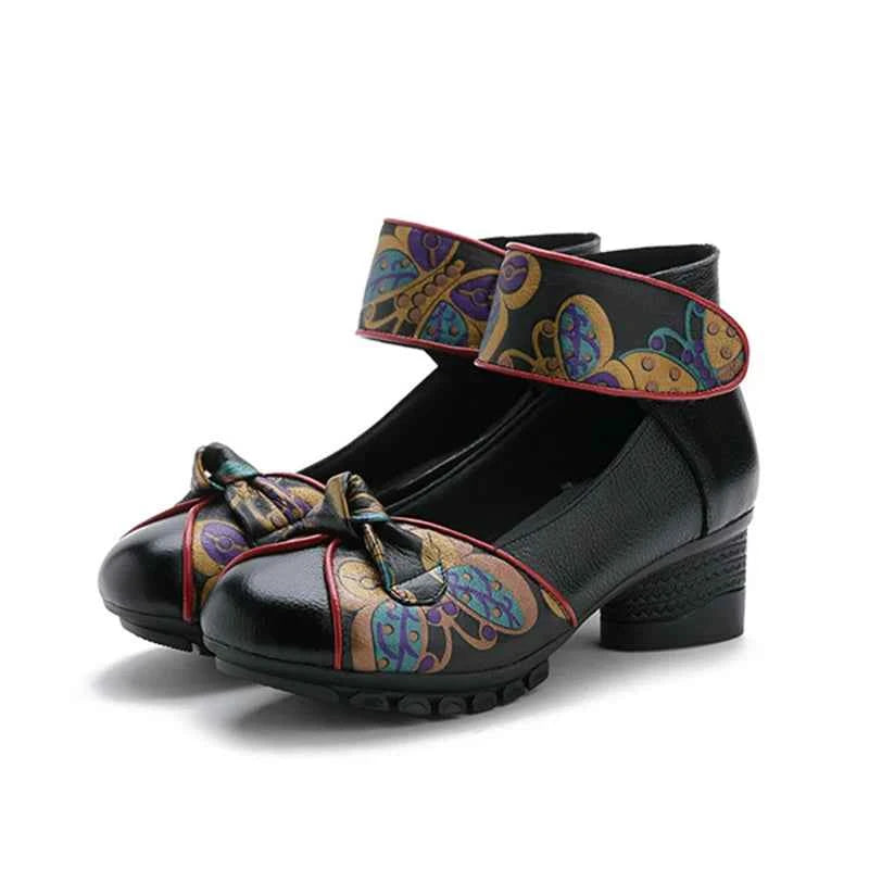 GKTINOO 2025 Spring Autumn New Retro Genuine Leather Platform Shoes Women's Pumps High Heel Soft Bottom Shoes Women Designers
