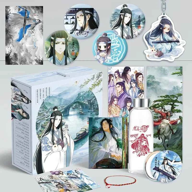 New Comic Grandmaster of Demonic Cultivation Luxury Gift Box MDZS Wei Wuxian, Lan Wangji Badge Postcard Bookmark Cosplay Gift