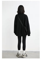 CHIC VEN Korean Autumn Winter Women's Sports Coat Casual Loose V-neck Sweatshirt for Women Thick Warm Tops Office Lady Female