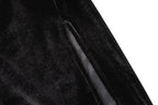 2022 Autumn Winter Women Solid Velvet Long Sleeve Ruched Midi Dress Side Slit Bodycon Sexy Streetwear Party Elegant Club SS69