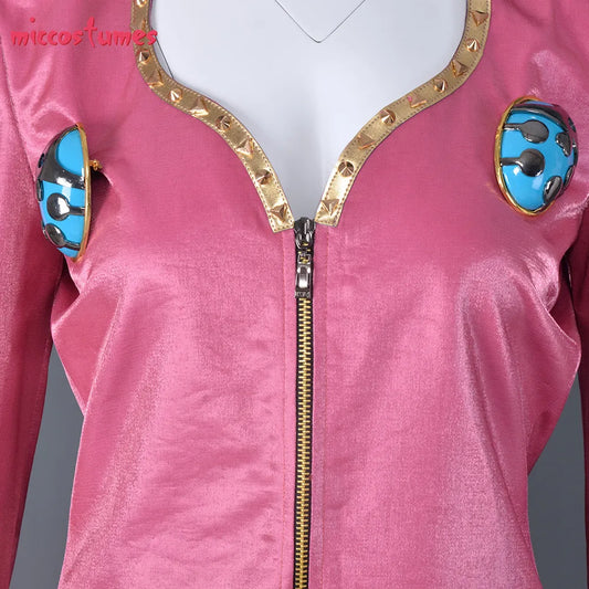 Miccostumes Giorno Giovanna Golden Wind Cosplay Costume Set - PU Leather