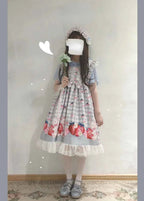 KOSAHIKI Japanese Lolita Dress Girls Strawberry Bunny Jsk Dresses Women Harajuku Sleeveless Cute  2026 Cosplay Vestido