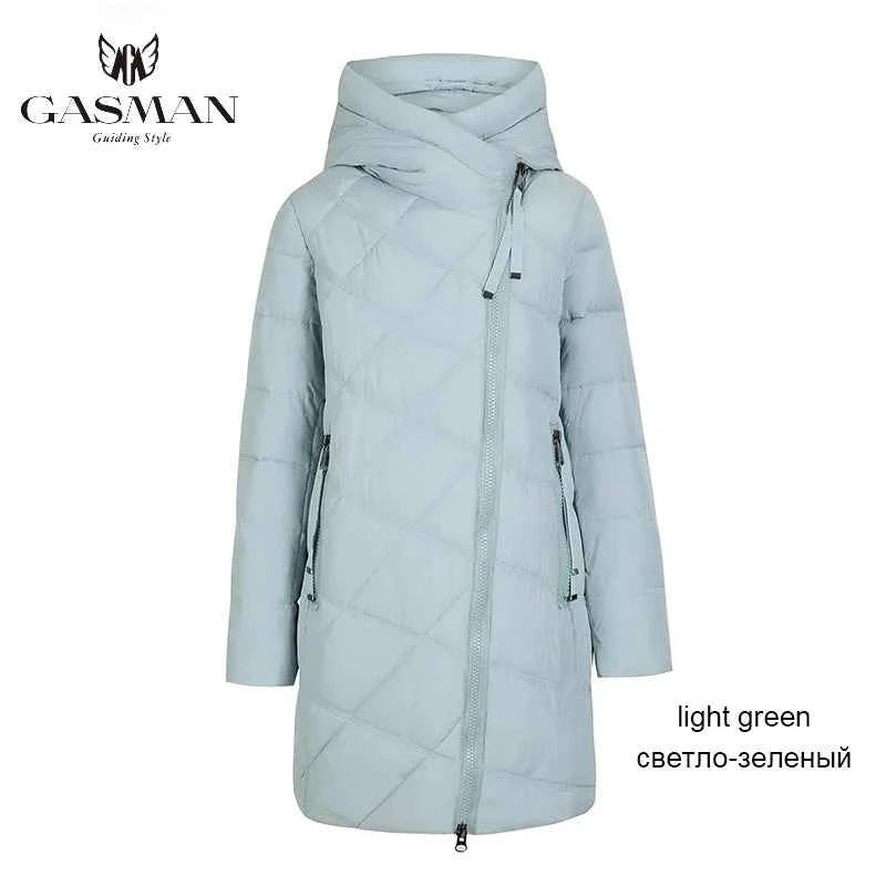 GASMAN 2022 Fashion Women Hooded Parka Down Winter Brand For Down Jacket Women Winter Thick Overcoat Women Jacets and Coat 18806