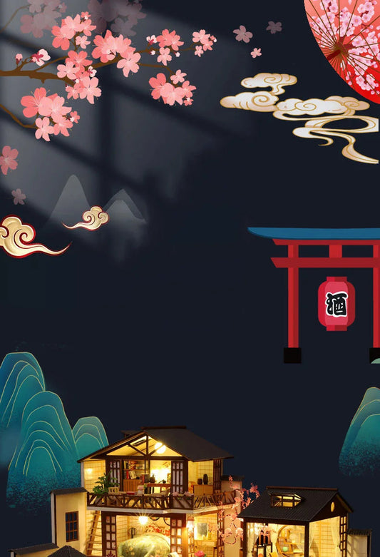 Doll House Wooden Furniture Diy Dollhouse Miniature Puzzle Assemble Miniatures Dollhouse Kits Educational Toys For Children Gift SS69