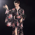 Traditional Japanese Yukata Kimono with Obi - Women's Evening Dress