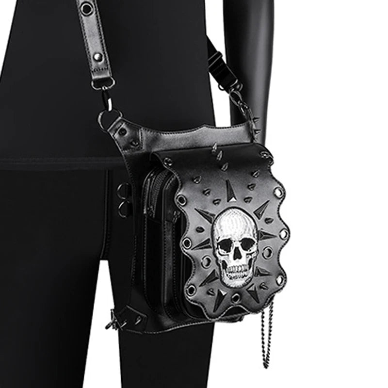 European Brand Design Chain Motorcycle Bags Women Clothing Shoulder Rivet Zipper Jacket Bag Messenger Bag Women Leather Handbags