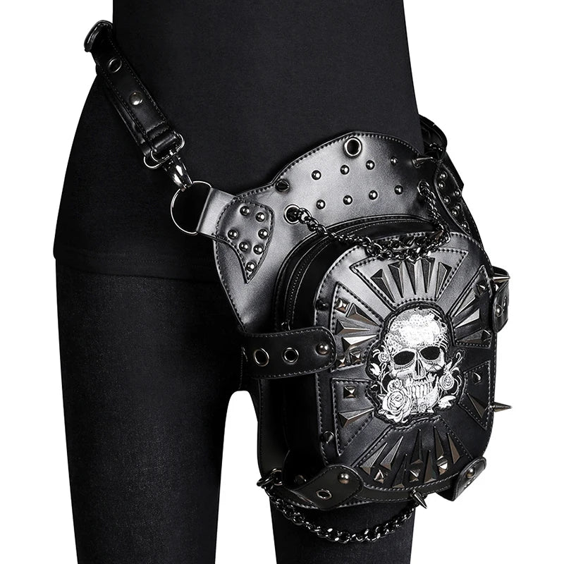 European Brand Design Chain Motorcycle Bags Women Clothing Shoulder Rivet Zipper Jacket Bag Messenger Bag Women Leather Handbags