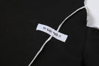 Patchwork Black T-shirts Gothic One Shoulder Sleeve Y2k Crop Tops Ruffles Hem Hip Hop Techwear Women Tees - SS69