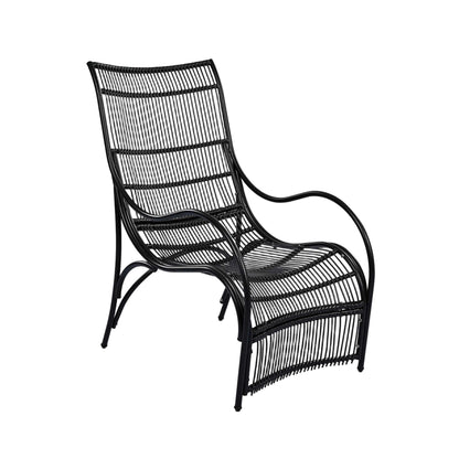 3 Pieces Wicker Outdoor Patio Furniture Set with Lounge Chair for Garden Deck and Porch