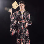 Traditional Japanese Yukata Kimono with Obi - Women's Evening Dress