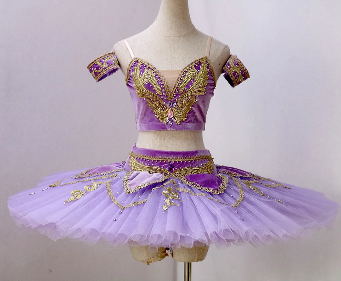SS69 Women's Professional Classical Pancake Ballet Tutu with 9-Layer Tulle