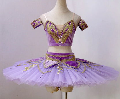 SS69 Women's Professional Classical Pancake Ballet Tutu with 9-Layer Tulle