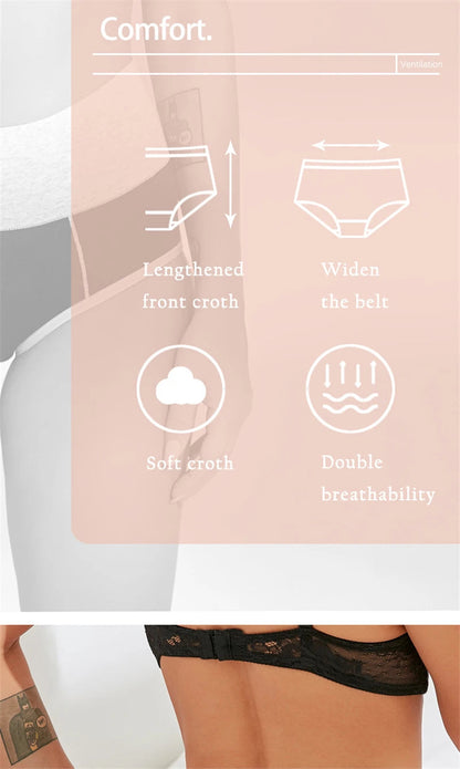 Underwear Women High Waist Woman Panties Cotton Underpants Tighten The Abdomen Panties Women Plus Size XXXXXL Female Underwear SS69