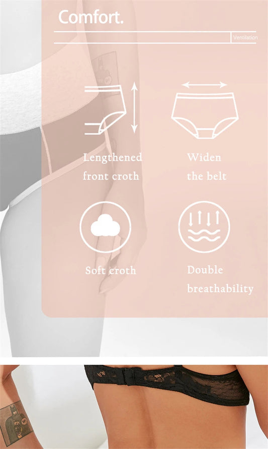 Underwear Women High Waist Woman Panties Cotton Underpants Tighten The Abdomen Panties Women Plus Size XXXXXL Female Underwear SS69