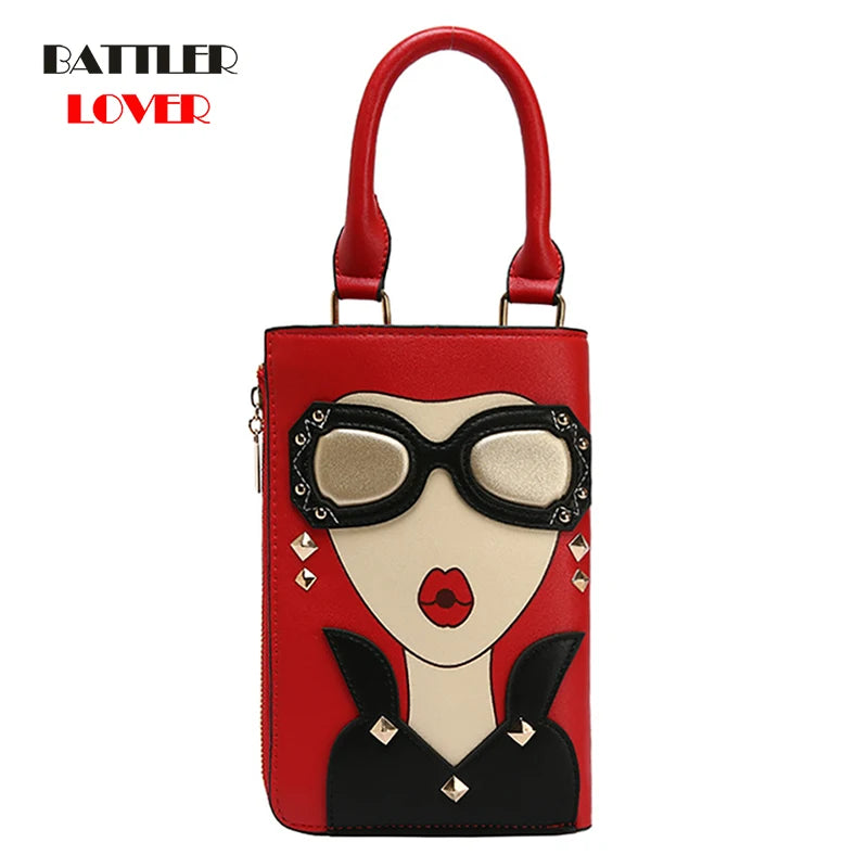 European Brand Design Chain Motorcycle Bags Women Clothing Shoulder Rivet Zipper Jacket Bag Messenger Bag Women Leather Handbags