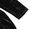 2022 Autumn Winter Women Solid Velvet Long Sleeve Ruched Midi Dress Side Slit Bodycon Sexy Streetwear Party Elegant Club SS69