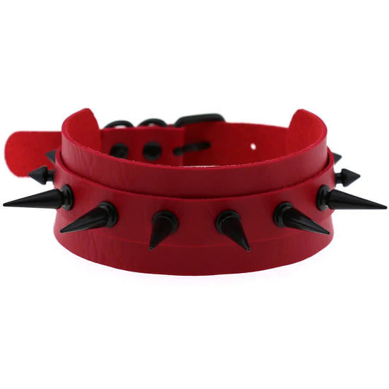 Punk Black Metal Tassel Red Choker Necklace Sexy Spiked Neck Strap Clavicle Collar Men Necklaces Hollween Women Y2K Jeweley Gift SS69 9.69 P025 red