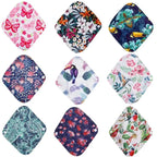 10pcs Reusable Waterproof Bamboo Fiber Pads Menstrual Cloth Sanitary Pads Feminine Maternity Hygiene Panty Liner