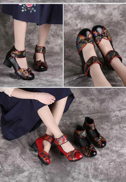 GKTINOO 2025 Spring Autumn New Retro Genuine Leather Platform Shoes Women's Pumps High Heel Soft Bottom Shoes Women Designers