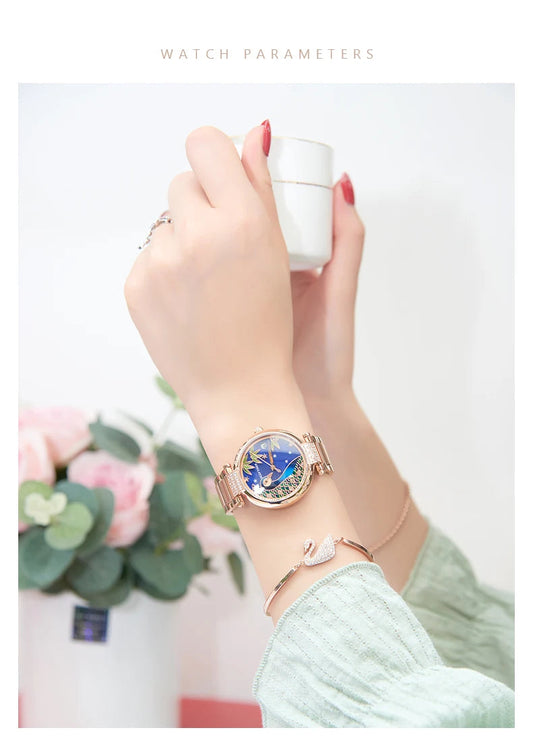 2020 New Reef Tiger/RT Top Brand Elegant Automatic Womens Watch Date Rose Gold Bracelet Watches RGA1587 SS69