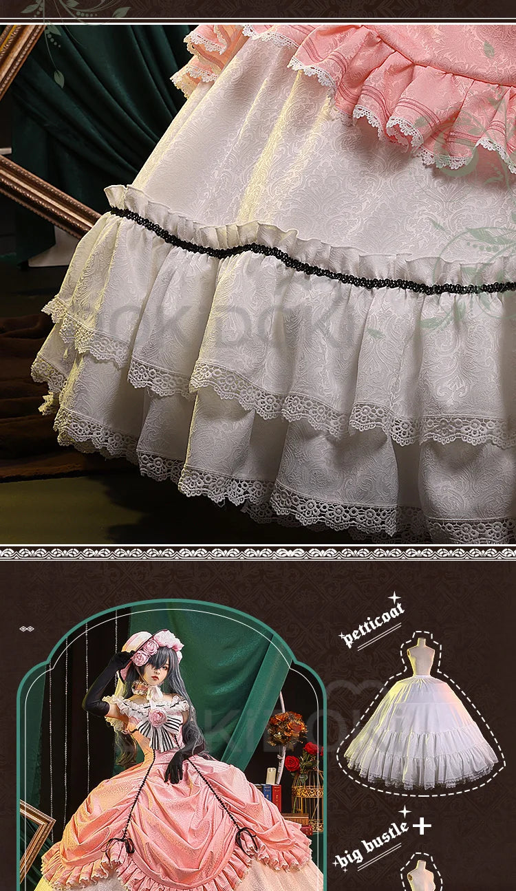 DokiDoki-SSR Ciel Phantomhive Cosplay Women Evening Dress Bustle Costume