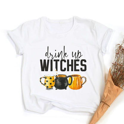 Witches Do It Better T-Shirt Black Gothic Tee Shirt Summer Fashion Halloween Party Tshirts Short Sleeve O-neck Printed Tee Shirt SS69 11.69 DF72-FSTWH- / XXL
