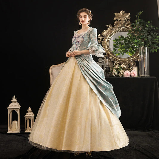 Victorian Masquerade Dresses for Women, Renaissance Dress, 18th Century, Baroque Rococo Marie Antoinette, Historical Clothing SS69
