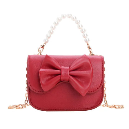 New Style Mini Fashion Messenger Bag for Girls Children's PU Shoulder Bag with Zipper Closure Solid Color Coin Purse