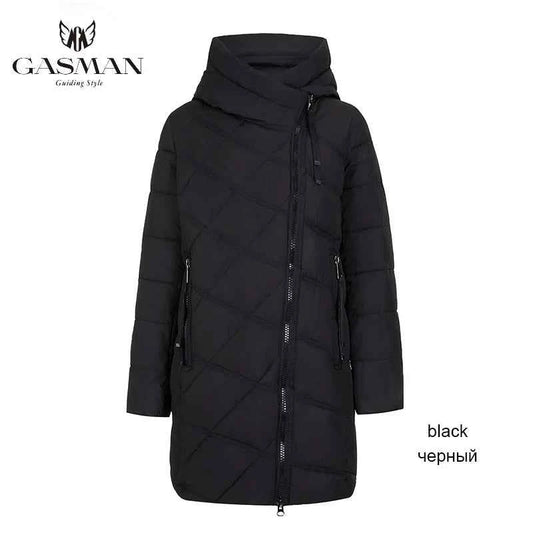 GASMAN 2022 Fashion Women Hooded Parka Down Winter Brand For Down Jacket Women Winter Thick Overcoat Women Jacets and Coat 18806