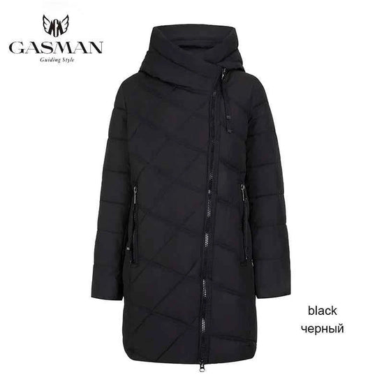 GASMAN 2022 Fashion Women Hooded Parka Down Winter Brand For Down Jacket Women Winter Thick Overcoat Women Jacets and Coat 18806