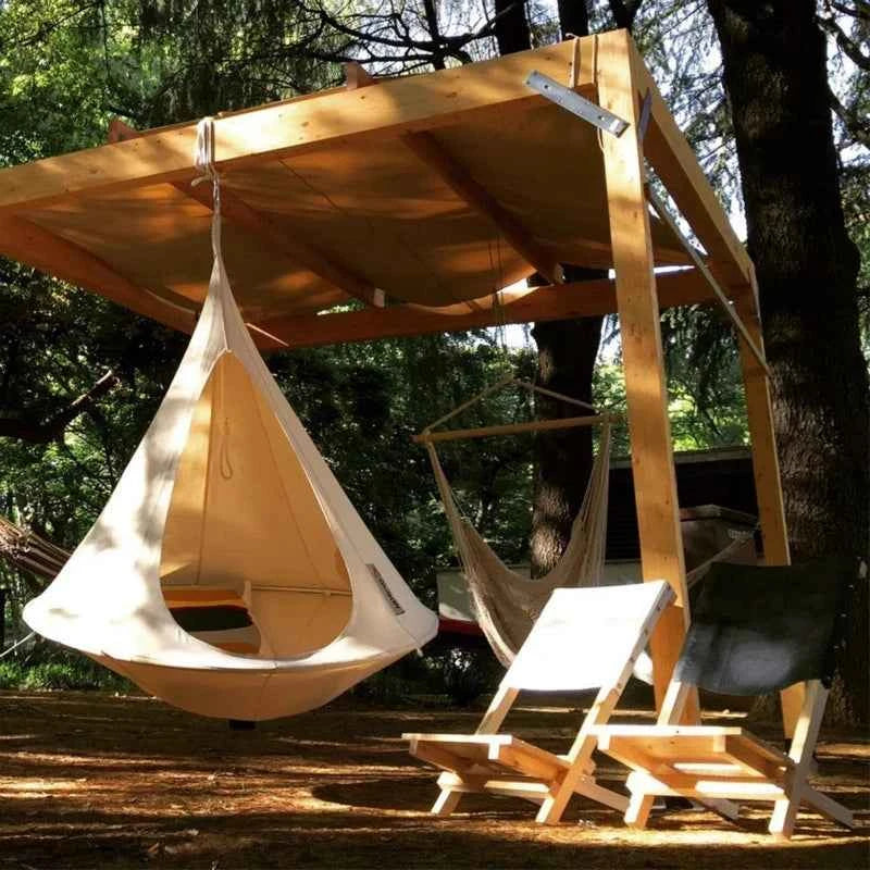 Outdoor Waterproof hammock Double Cacoon Hanging Chair Weight Capacity 80KG Outdoor and Indoor Use - Hanging Kit hanging tent