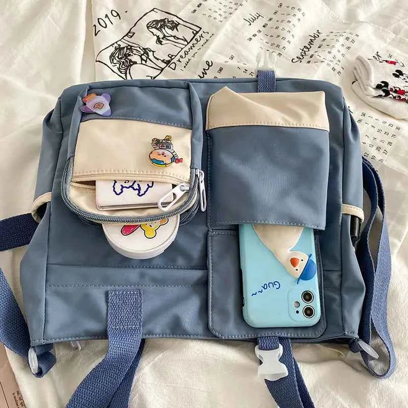 Nylon Waterproof Canvas Women Handbags Shoulder Bag Japanese Ladies Messenger Bag Student School Crossbody Bags for Girl Satchel