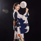 Traditional Japanese Yukata Kimono with Obi - Women's Evening Dress