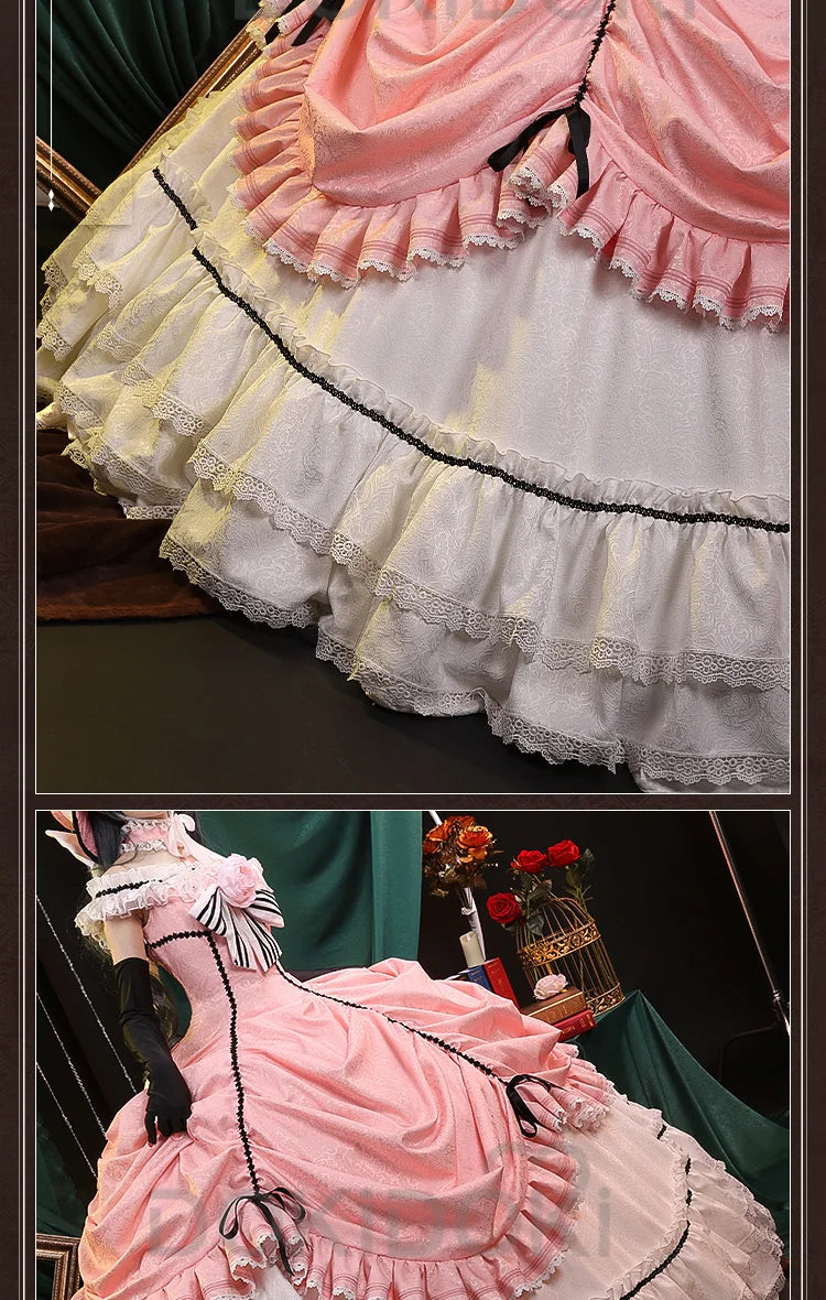 DokiDoki-SSR Ciel Phantomhive Cosplay Women Evening Dress Bustle Costume