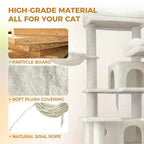 [Low stock] Modern Eco-Friendly Cat Climbing Frame MFD Material Durable Construction 4-Level Design Spacious Perch Hanging Toys Easy Cats