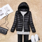 Women Puffer Jacket 15 Colors Plus Size 5XL 6XL 7XL 2025 New Spring Autumn Female Ultra Lightweight Packable Hooded Down Coats